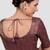 Wine brocade padded readymade saree blouse