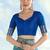 Blue faux banarasi silk readymade blouse