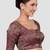 Wine brocade padded readymade saree blouse