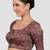 Wine brocade padded readymade saree blouse