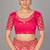 Rani pink embroidered art silk readymade blouse
