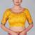 Yellow embroidered art silk readymade blouse