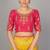 Rani pink embroidered art silk readymade blouse
