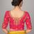 Rani pink embroidered art silk readymade blouse