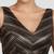 Black & gold striped silk v-neck readymade sleeveless readymade saree blouse