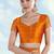 Orange faux banarasi satin silk readymade blouse