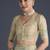 Cream faux banarasi satin silk readymade blouse