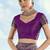 Purple faux banarasi satin silk readymade blouse