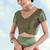 Mahendi green faux banarasi silk readymade blouse