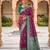 Wine soft silk blend saree with zari weaving meenakari design