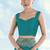 Turquoise faux banarasi satin silk readymade blouse