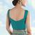 Turquoise faux banarasi satin silk readymade blouse