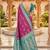 Wine soft silk blend saree with zari weaving meenakari design