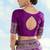 Purple faux banarasi satin silk readymade blouse