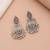 Grey color dual tone oxidised earrings