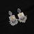Grey color dual tone oxidised earrings