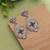 Rani & green color dual tone oxidised earrings