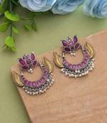 Rani color dual tone oxidised earrings