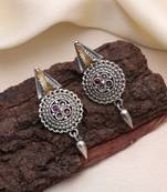 Rani color dual tone oxidised earrings