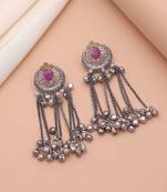 Rani color dual tone oxidised earrings