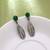 Green color oxidised earrings