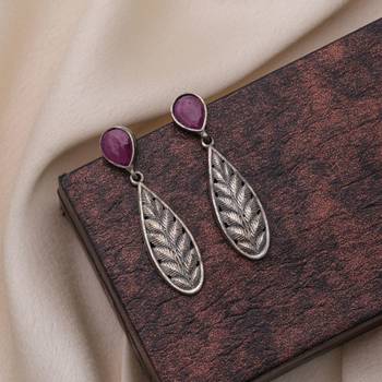 Rani color oxidised earrings 1