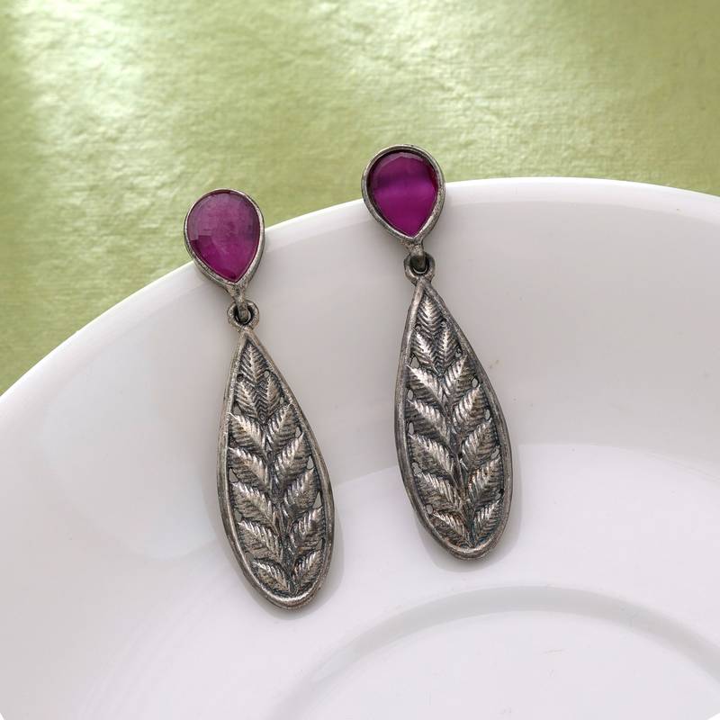 Rani color oxidised earrings