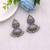 Grey color dual tone oxidised earrings