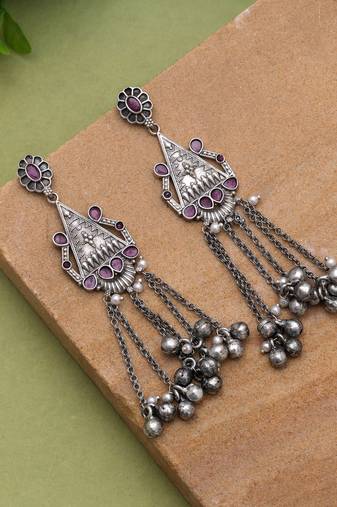 Rani color oxidised earrings