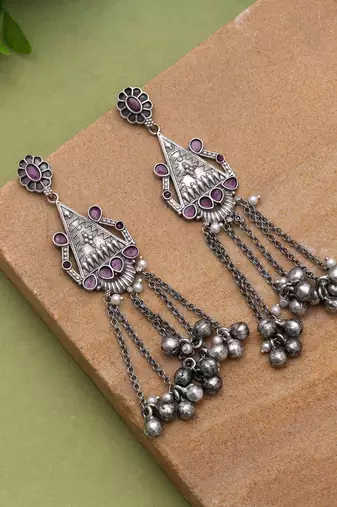 Rani color oxidised earrings