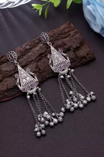 Rani color oxidised earrings