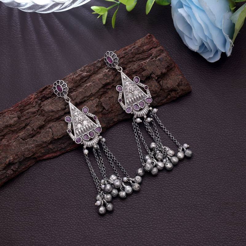 Rani color oxidised earrings