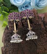 Rani color dual tone oxidised earrings