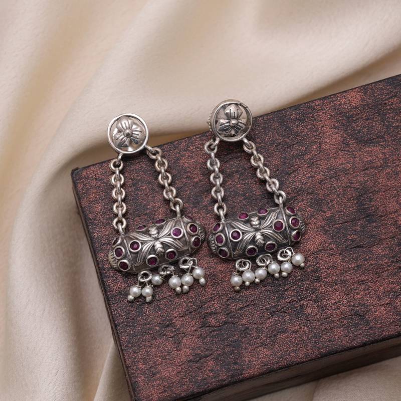 Rani color oxidised earrings