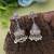 Grey color oxidised earrings