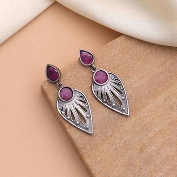 Rani color oxidised earrings 1