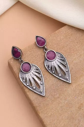 Rani color oxidised earrings