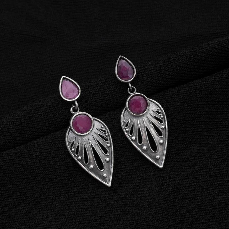 Rani color oxidised earrings