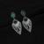 Green color oxidised earrings
