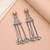 Gold & silver color dual tone oxidised earrings