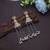 Green color dual tone oxidised earrings