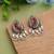 Red color oxidised earrings