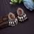 Red color oxidised earrings