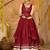 Women's Maroon Silk Crepe Lace Work Semi Stiched Lehenga Choli With Dupatta