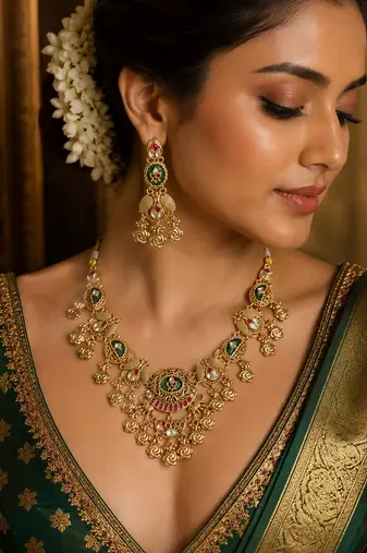 Padmavritta Imperial Temple Necklace