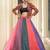 Women's Multi Silk Crepe Embroidery and Printed  Semi Stiched Lehenga Choli With Dupatta