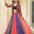 Women's Multi Silk Crepe Embroidery and Printed  Semi Stiched Lehenga Choli With Dupatta