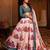 Women's Light Pink Crepe Printed Work Semi Stiched Lehenga Choli With Dupatta