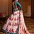 Women's Light Pink Crepe Printed Work Semi Stiched Lehenga Choli With Dupatta