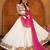 Women's Off White Crepe Traditional Kutchi Embroidery with Mirror Work Semi Stiched Lehenga Choli With Dupatta